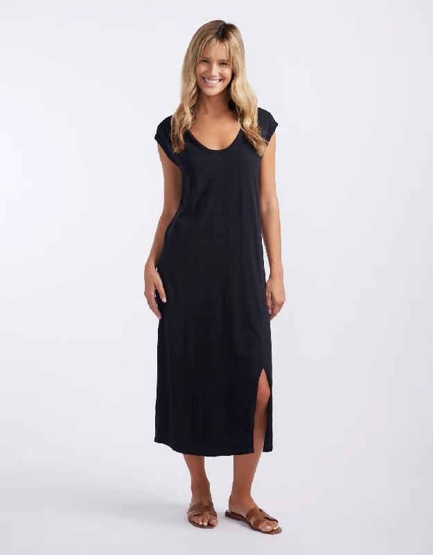 Midi Dresses with Classic Design-Cali Tank Dress - Black