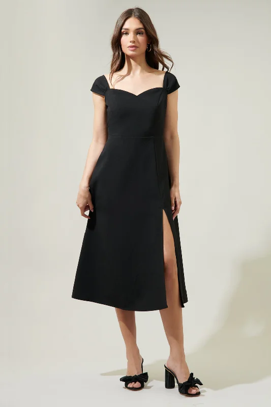 Midi Dresses for Formal Daytime Wear-Dixon Convertible Strap Midi Dress