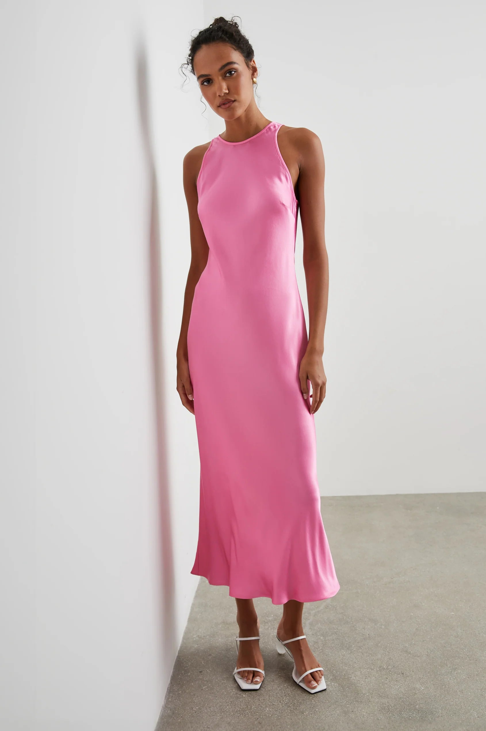 Midi Dresses for Trendy Fashion Week Looks-Solene Dress Malibu Pink