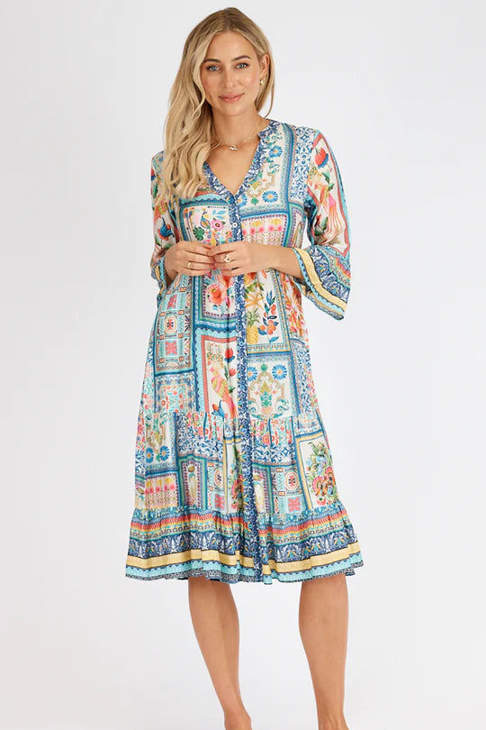 Midi Dresses with A-line Silhouette-Lulalife Crawford Midi