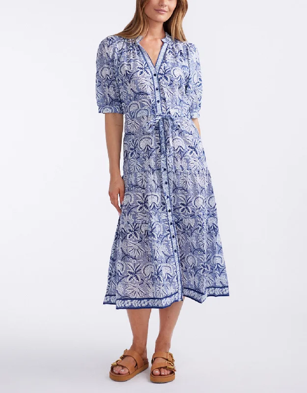 Midi Dresses for Spring and Summer Gatherings-Austen Midi Dress - Malta Navy