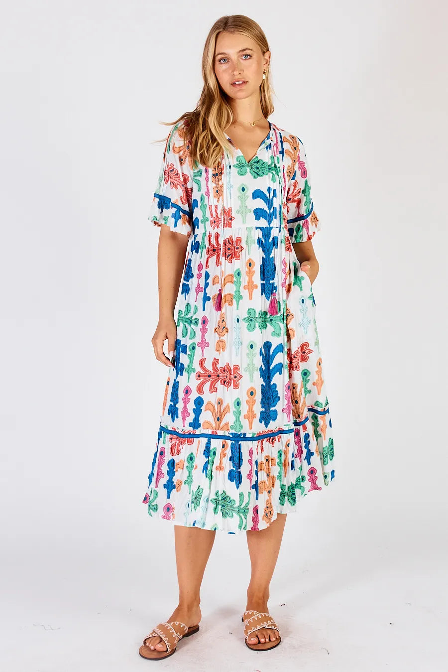 Midi Dresses with Bold Hues for Summer-Lulalife Olivia Midi - White