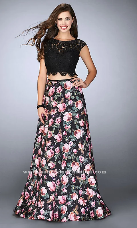 Evening Dress for Exclusive Fashion Show-Lace Up Back Two-Piece Prom Dress