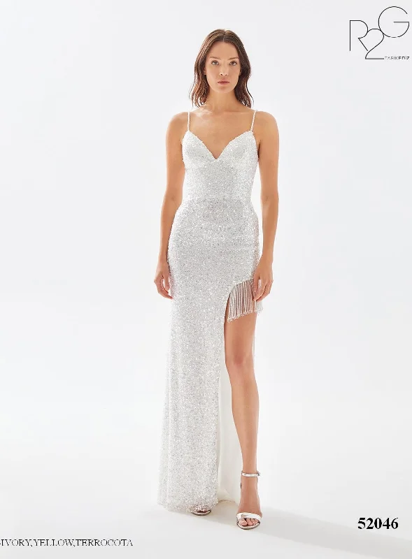 Evening Dress with Beads and Tulle Skirt-Tarik Ediz (R2G): 52046