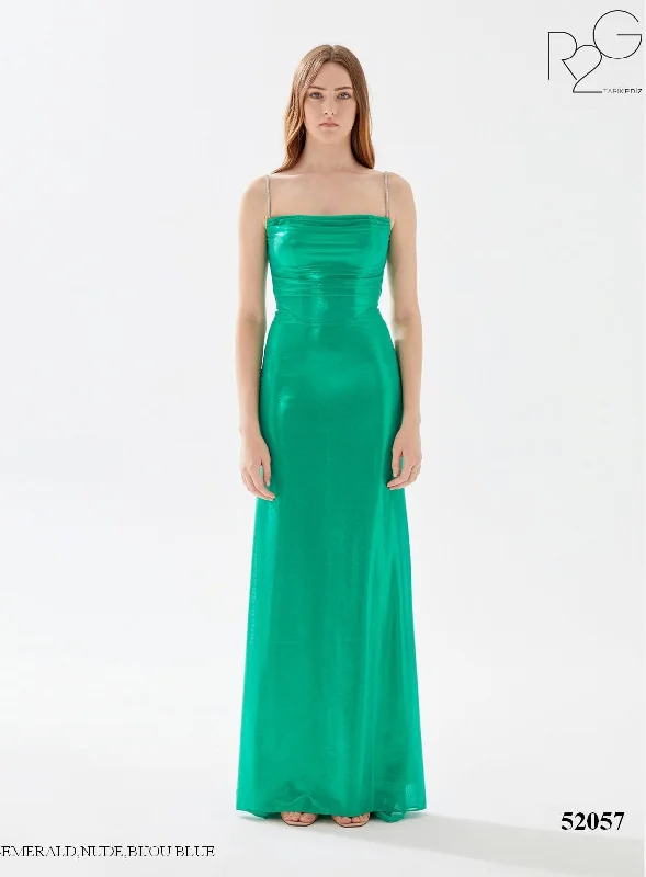 Evening Dress with Feather Skirt and Satin Bodice-Tarik Ediz (R2G): 52057