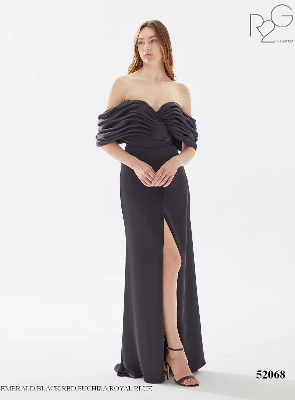 Evening Dress with Tulle and Satin Bodice-Tarik Ediz (R2G): 52068