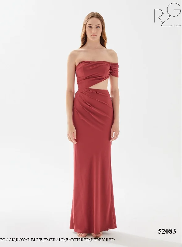 Evening Dress with Silk Bodice and Satin Details-Tarik Ediz (R2G): 52083