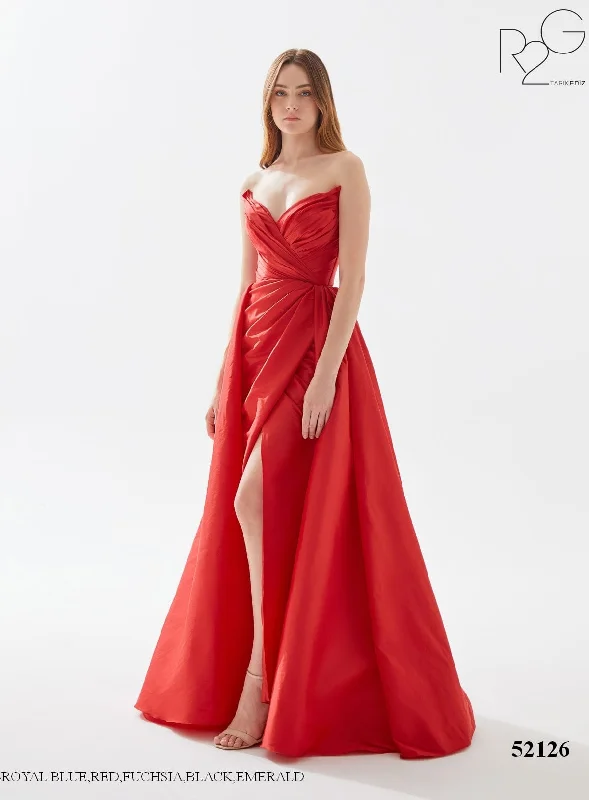 Evening Dress with Silk and Crystal Detail-Tarik Ediz (R2G): 52126