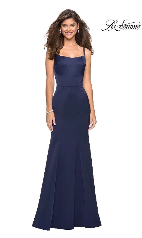 Evening Dress with Beaded Crystal Bodice-La Femme 27524 Formal Prom Dress