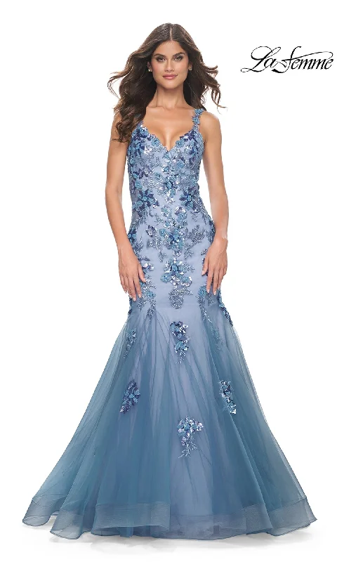 Evening Dress with Crystal-Embellished Bodice-La Femme 32192 Formal Prom Dress