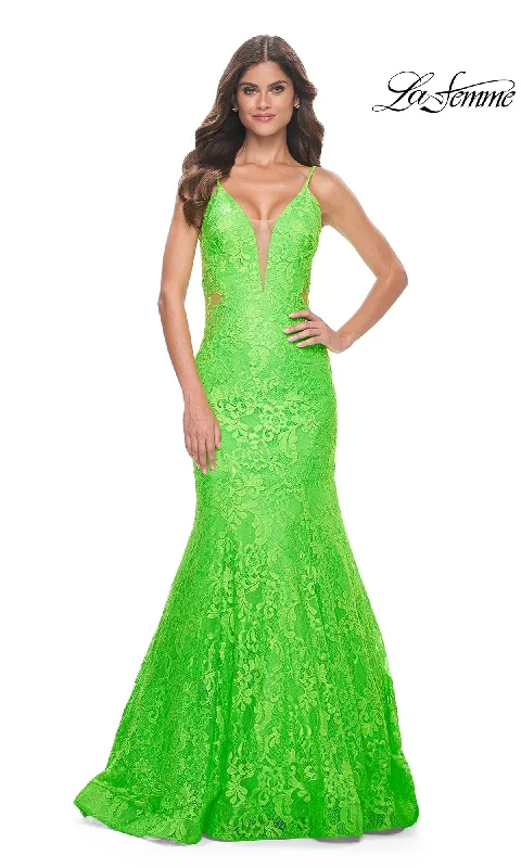 Evening Dress with Satin and Tulle Skirt-La Femme 32314 Formal Prom Dress