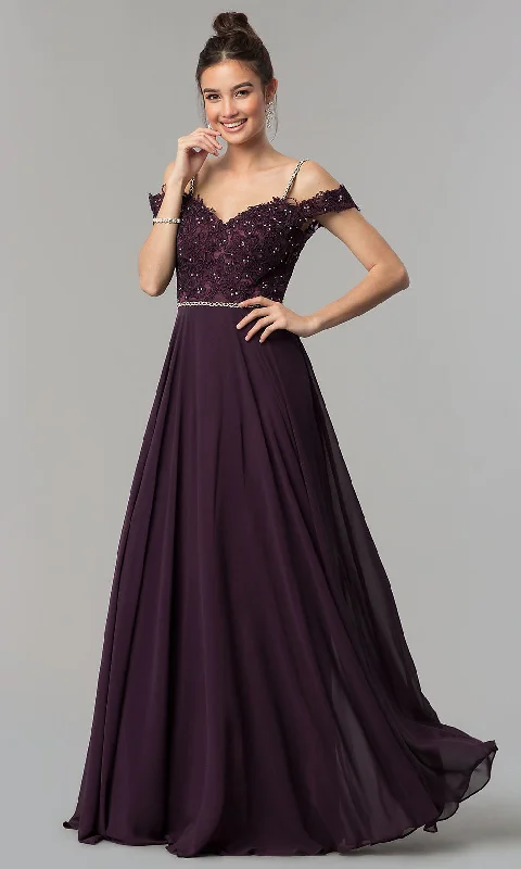 Evening Dress with Satin Bodice and Feather Skirt-Long A-Line Prom Dress with Embroidered Lace