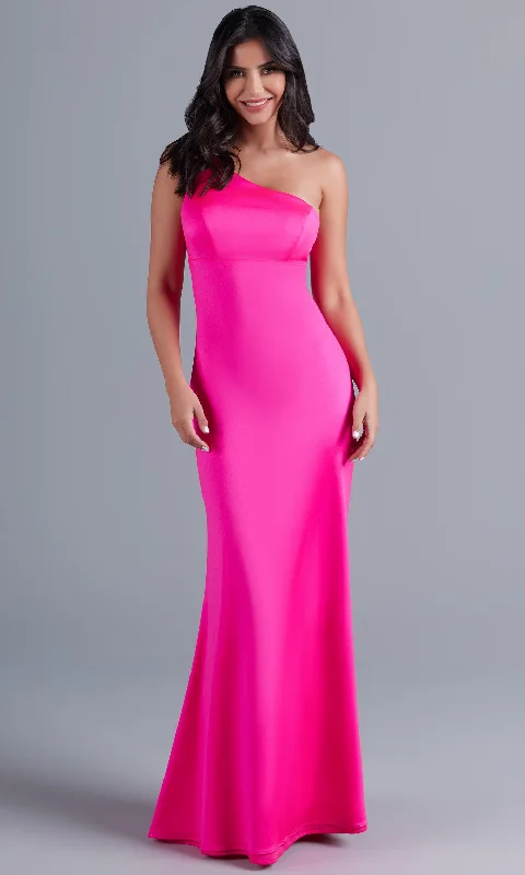 Evening Dress with Beaded Bodice-Long Shimmer One-Shoulder Prom Dress