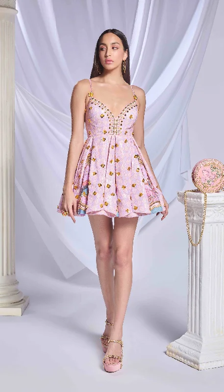 Mini Dresses with fitted silhouette-Preach Peach Baby Doll Dress