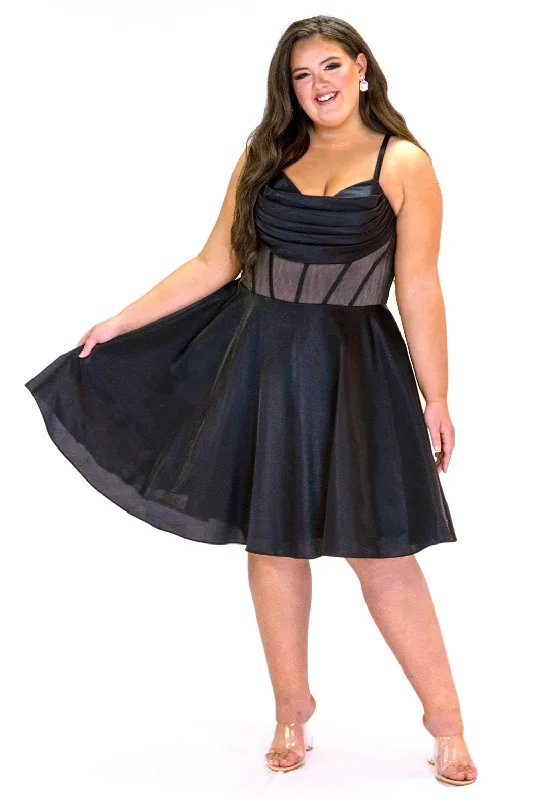 Mini Dresses for cool elegance-Satin Secret Party Dress