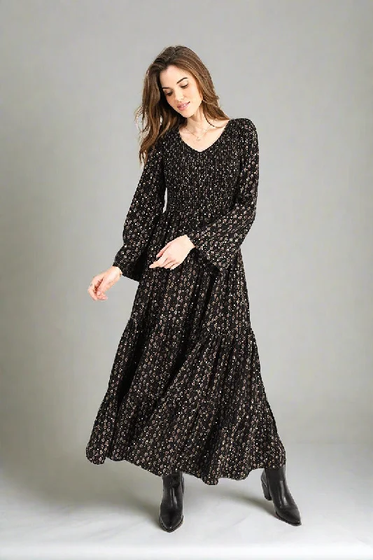 Maxi dresses for spring outdoor celebrations -Molly Bracken Woven L/S Maxi Dress Black Jude