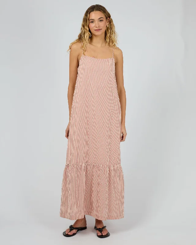 Maxi dresses with side cut-out details -Silent Theory Fletcher Maxi Dress Rust