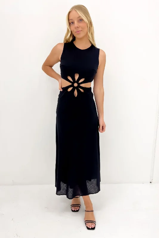 Maxi dresses for day parties -Asha Maxi Dress Black