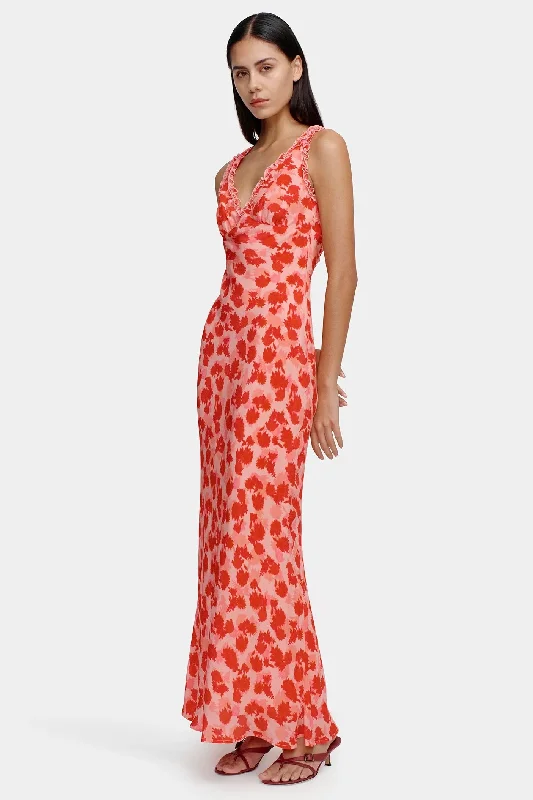 Maxi dresses for formal outdoor weddings -Bella Strawberry Fields Backless Maxi Dress