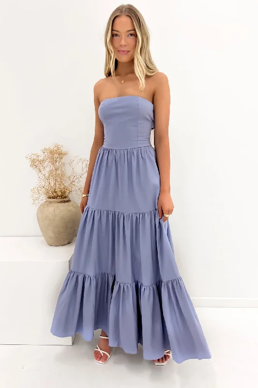 Maxi dresses for intimate birthday dinners -Bliss Maxi Dress Blue