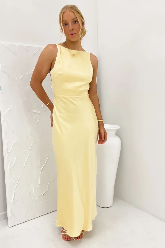 Maxi dresses for formal garden celebrations -Brody Maxi Dress Yellow