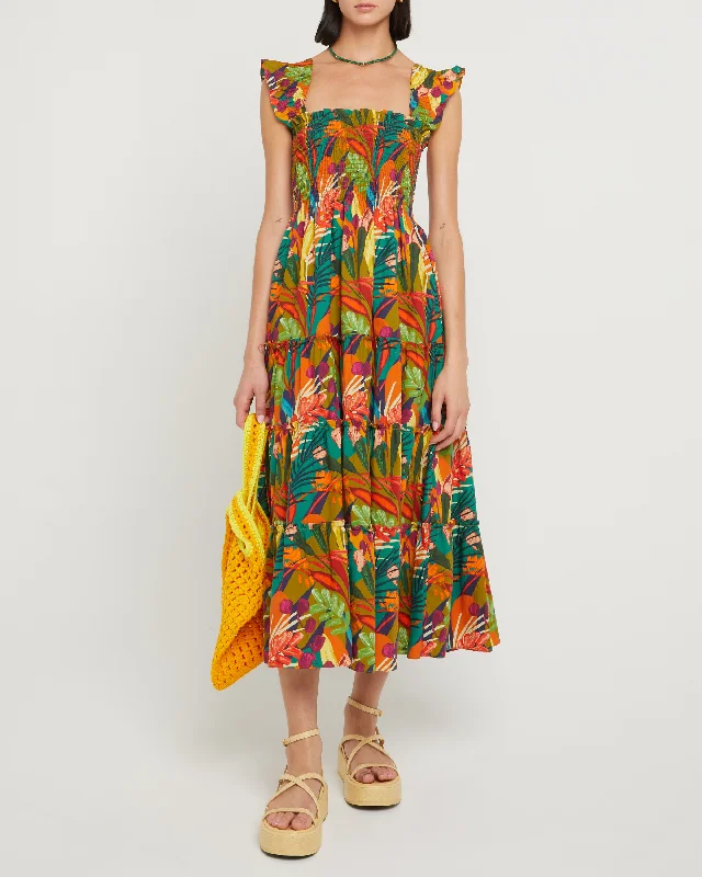 Maxi dresses with floral embroidery -Calypso Maxi Dress