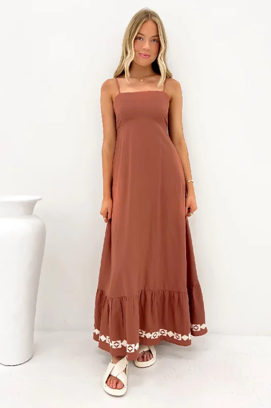 Maxi dresses for summer events -Capri Maxi Dress Clay