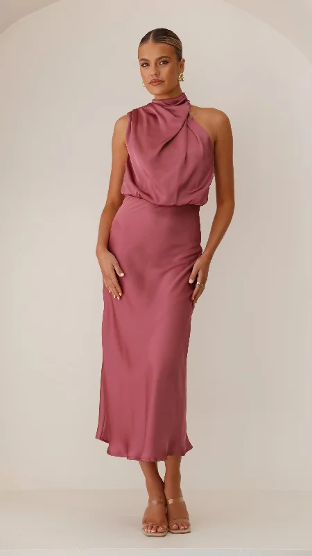 Maxi dresses for casual luxury dinners -Esther Maxi Dress - Plum