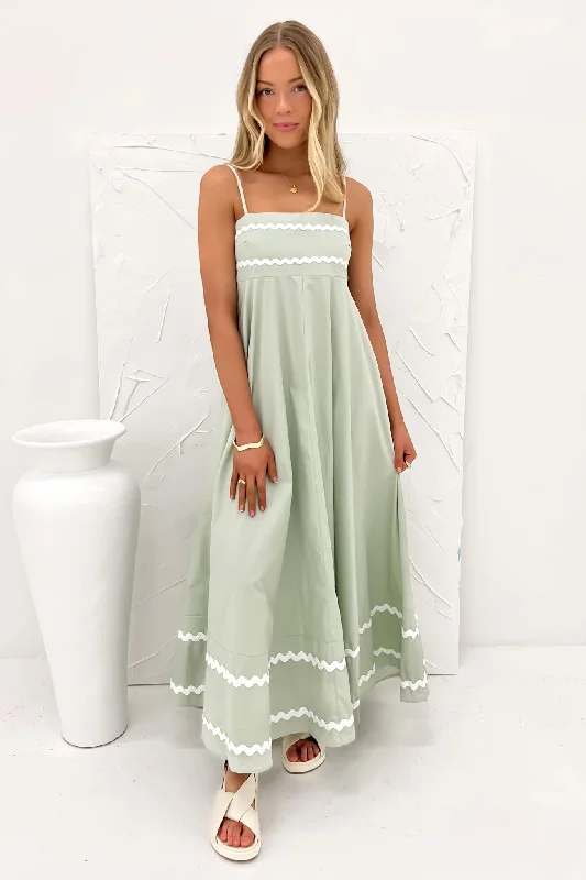 Maxi dresses with elegant draping -Gemma Maxi Dress Sage