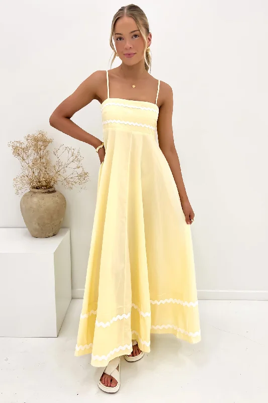 Maxi dresses with modern minimalist design -Gemma Maxi Dress Yellow