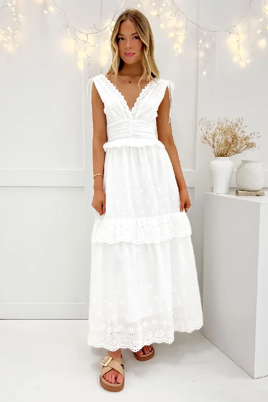 Maxi dresses for intimate gatherings -Harry Maxi Dress White