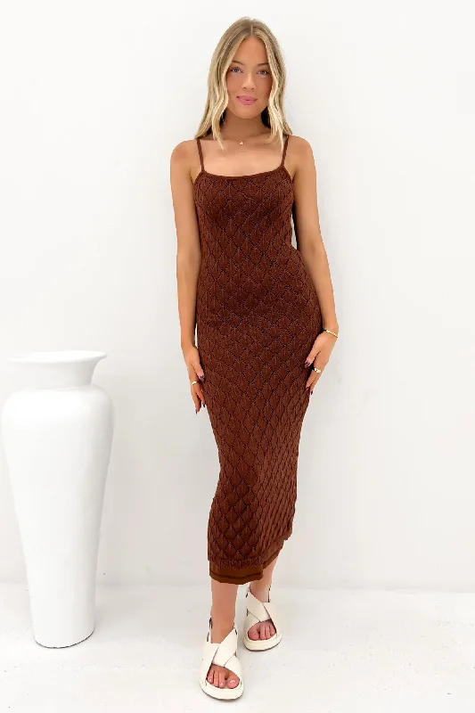 Maxi dresses for beach holidays -Hunter Maxi Dress Brown