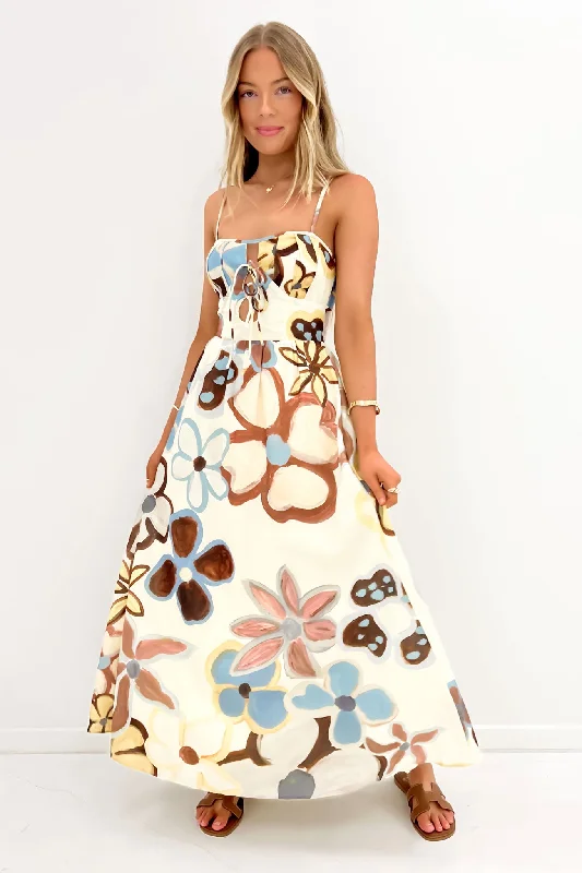 Maxi dresses with flutter sleeves -Kiara Maxi Dress Caden