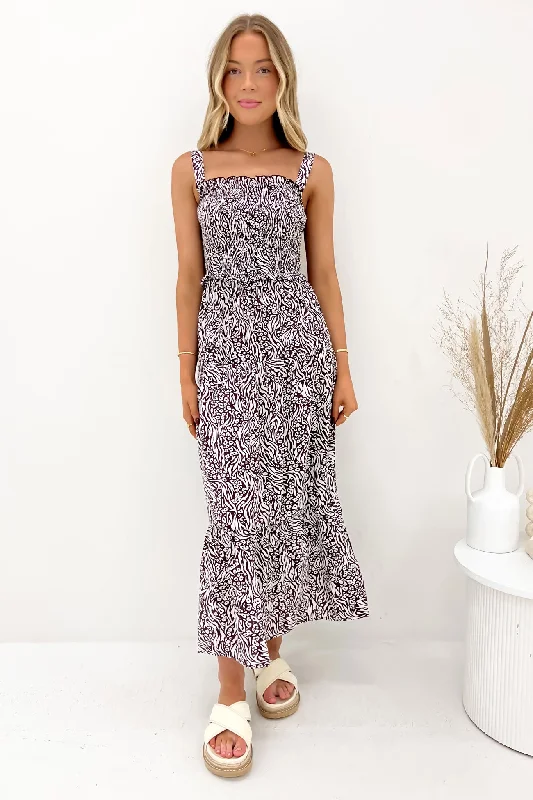 Maxi dresses with tulle skirt -Mika Maxi Dress Print