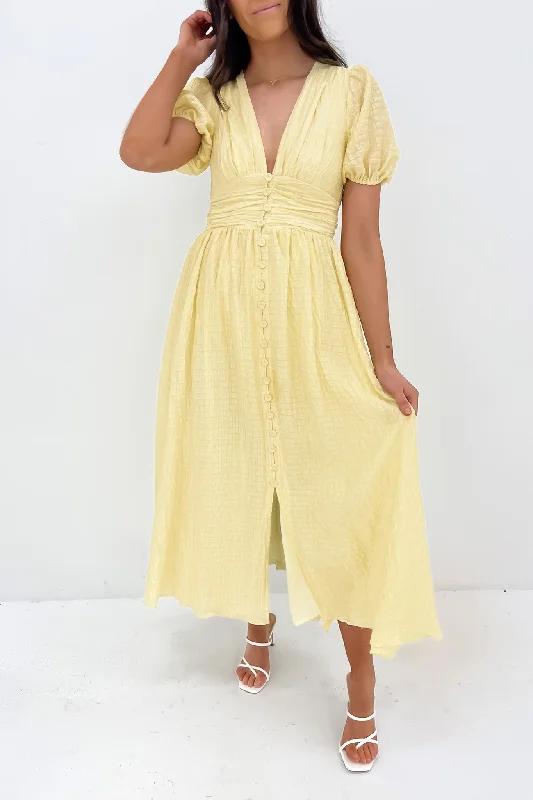 Maxi dresses for spring holidays -Nala Maxi Dress Yellow