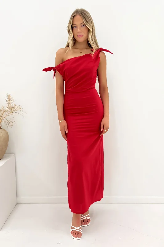 Maxi dresses for luxurious resorts -Neela Maxi Dress Red