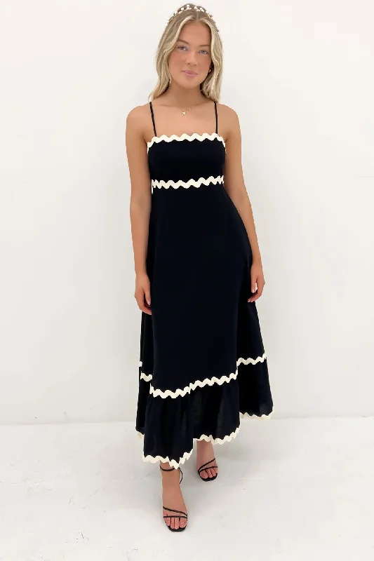 Maxi dresses for tropical island dinners -Norah Maxi Dress Black