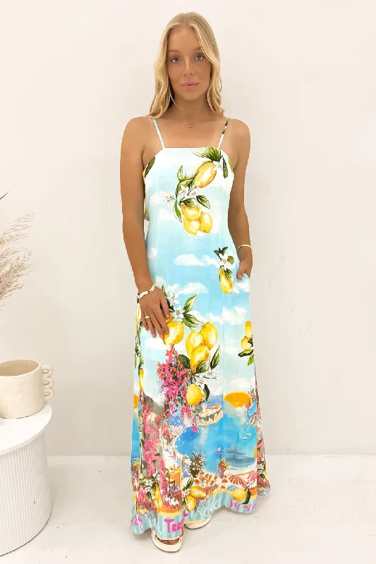 Maxi dresses with a-line silhouette -Paris Maxi Dress Lemoncello