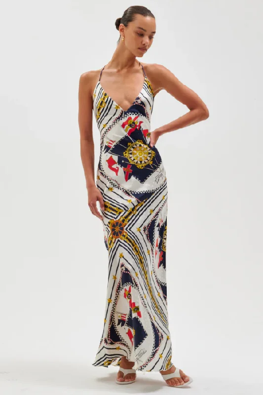 Maxi dresses with soft velvet fabric -Bethie Dress Multi Scarf