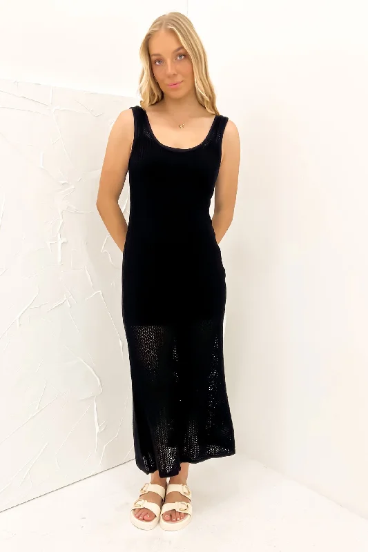 Maxi dresses for beach weddings -Sadie Maxi Dress Black