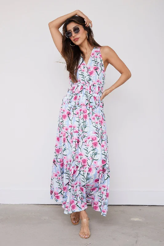 Maxi dresses for fancy resort wear -SALE - Sydney Floral Print Maxi Dress