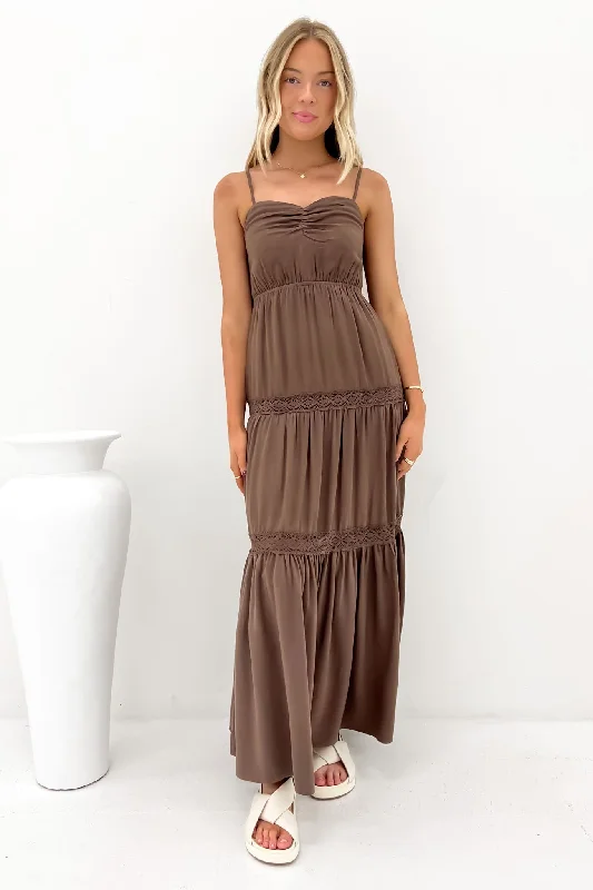 Maxi dresses for spring season -Toledo Maxi Dress Brown