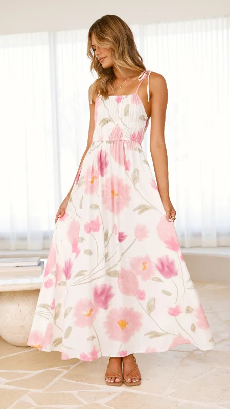 Maxi dresses for chic formal outdoor events -Usra Maxi Dress - Blossom