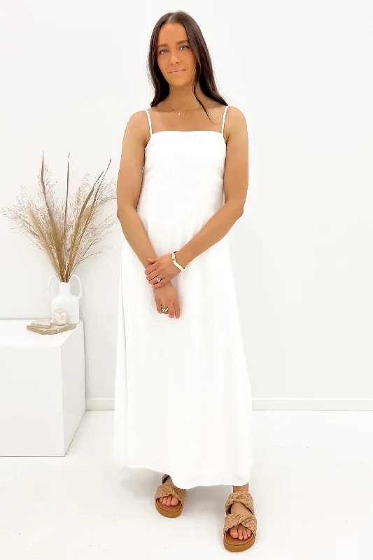 Maxi dresses for high-end formal events -Viktor Maxi Dress White