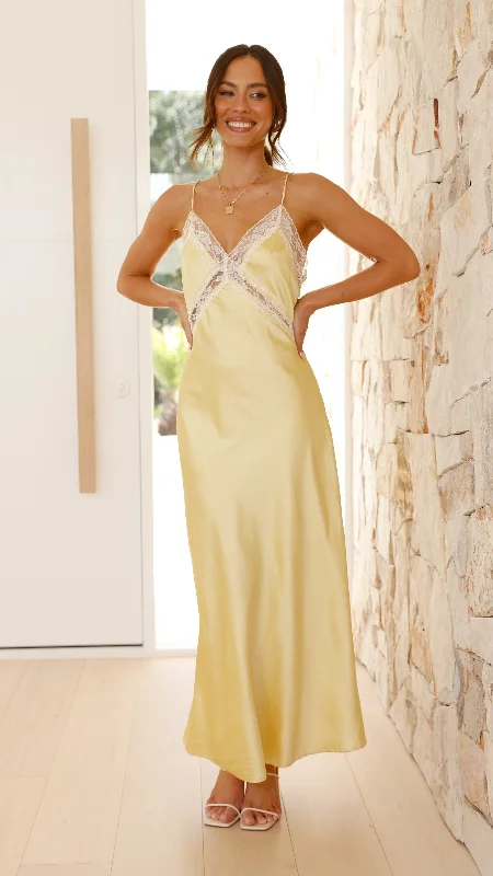 Maxi dresses for casual get-togethers -Westley Maxi Dress - Yellow