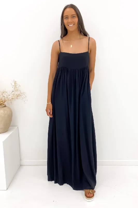 Maxi dresses for chic dinner dates -Zadie Maxi Dress Black